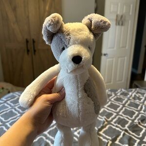 NWOT Gray and White Bashful Terrier Jellycat